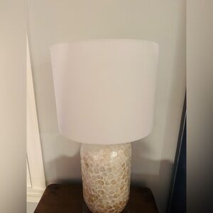 Set of Two White Drum Lamp Shades